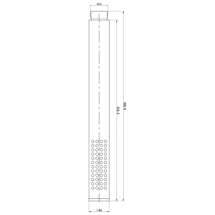 MINIMAL sluchawka prysznicowa, 184mm, stal nierdzewna mat