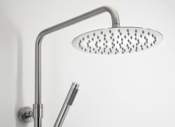 MINIMAL Kolumna prysznicowa z baterią dźwigniową, stal nierdzewna mat