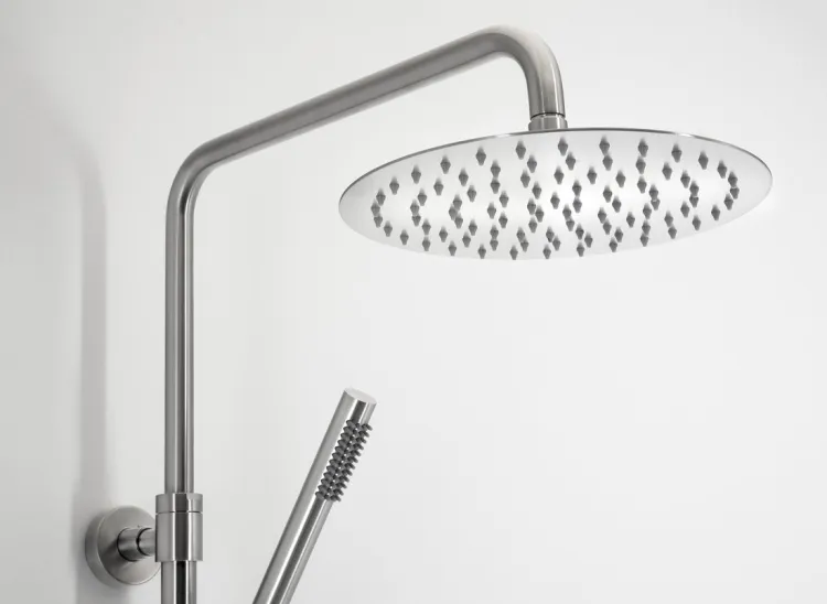 MINIMAL Kolumna prysznicowa z baterią dźwigniową, stal nierdzewna mat