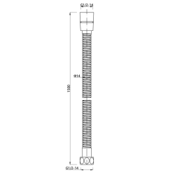 MINIMAL wąż prysznicowy ze stali nierdzewnej, 150cm