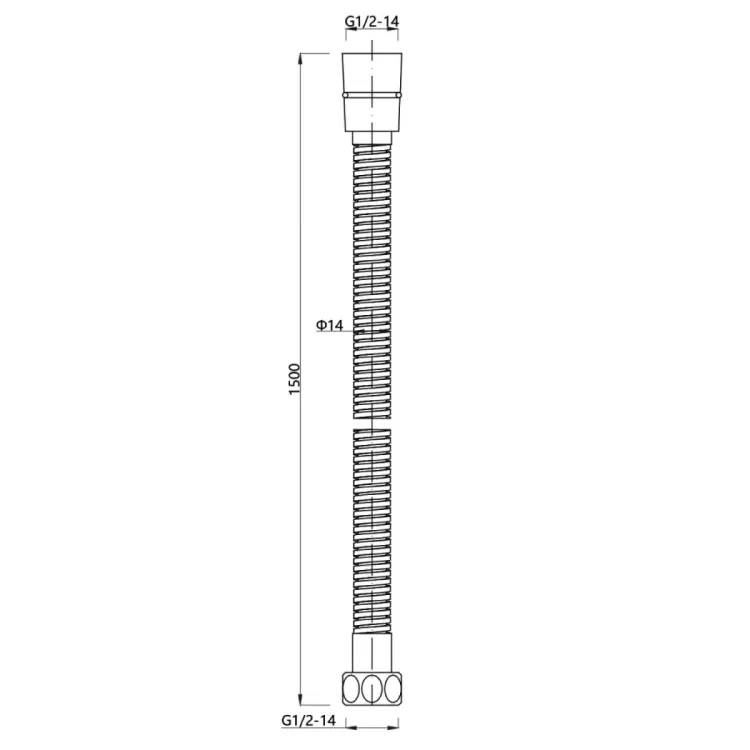MINIMAL wąż prysznicowy ze stali nierdzewnej, 150cm