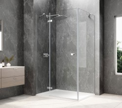 GLOBE CHROME prostokątna kabina prysznicowa 1000x800mm, szkło czyste, lewe
