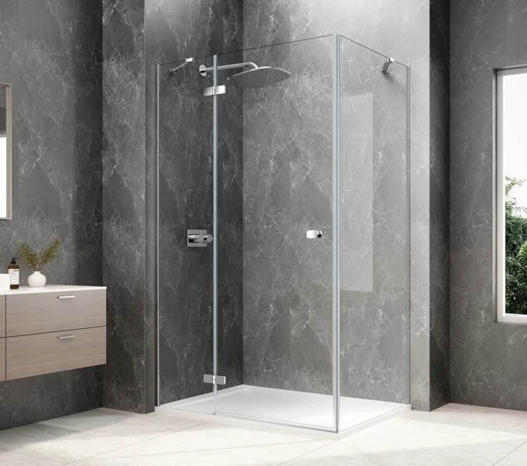 GLOBE CHROME prostokątna kabina prysznicowa 1000x800mm, szkło czyste, lewe