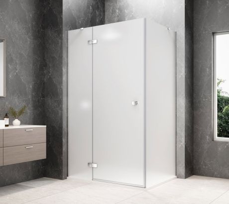 Przejdź do produktu GLOBE CHROME prostokątna kabina prysznicowa 1200x1000mm, szkło matowe, lewe