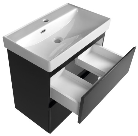 Przejdź do produktu ALTAIR szafka umywalkowa 61,5x60x37cm, czarny mat