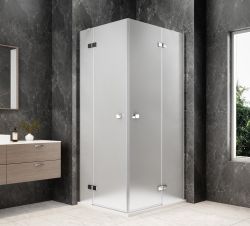 GLOBE CHROME prostokątna kabina prysznicowa 1200x900mm, wejście z rogu, szkło matowe