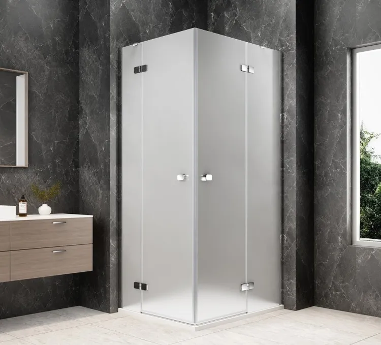 GLOBE CHROME prostokątna kabina prysznicowa 1200x900mm, wejście z rogu, szkło matowe