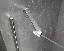 GLOBE CHROME drzwi prysznicowe do wnęki 900mm, szkło czyste, prawe