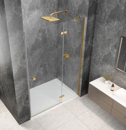 GLOBE GOLD MATT drzwi prysznicowe do wnęki 1000mm, szkło czyste, prawe