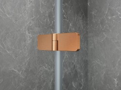 GLOBE COPPER MATT drzwi prysznicowe do wnęki 1000mm, szkło czyste, lewe