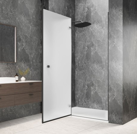 Przejdź do produktu GLOBE GUN METAL drzwi prysznicowe do wnęki 1000mm, szkło matowe, lewe