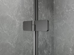 GLOBE GUN METAL drzwi prysznicowe do wnęki 1000mm, szkło matowe, prawe