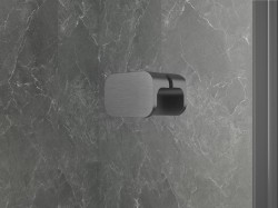 GLOBE GUN METAL drzwi prysznicowe do wnęki 1000mm, szkło matowe, prawe