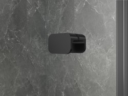 GLOBE BLACK drzwi prysznicowe do wnęki 1100mm, szkło matowe, prawe