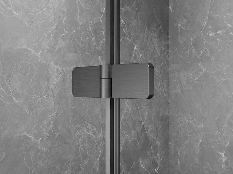 GLOBE GUN METAL kwadratowa kabina prysznicowa 900x900mm, szkło matowe, lewe