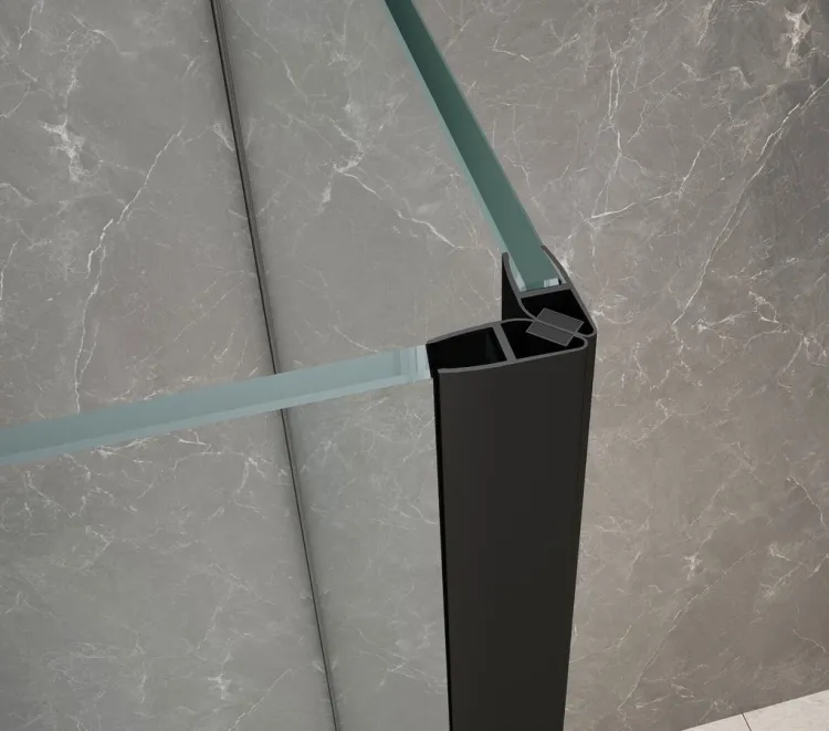 GLOBE GUN METAL kwadratowa kabina prysznicowa 1000x1000mm, szkło matowe, lewe
