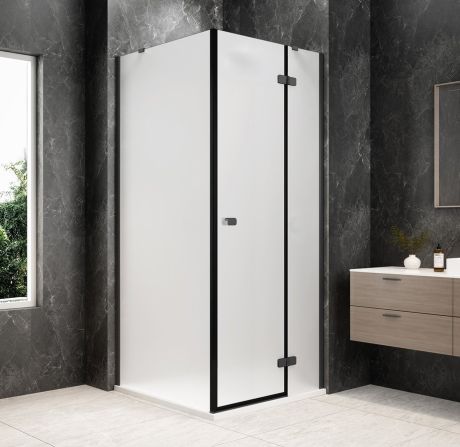 Przejdź do produktu GLOBE GUN METAL kwadratowa kabina prysznicowa 1000x1000mm, szkło matowe, prawe