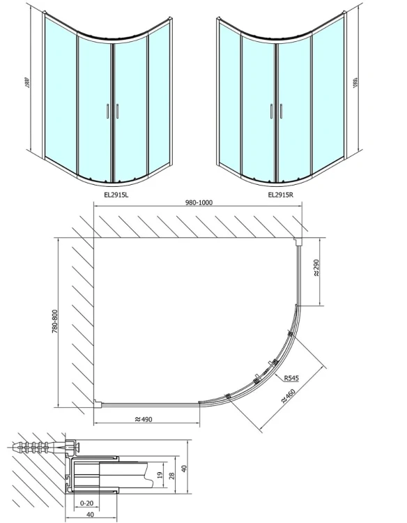 kabina prysznicowa asymetryczna półokrągła 100x80 cm rysunek techniczny.JPG