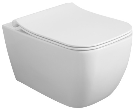Przejdź do produktu VEA WC wiszące, Rimless, 34,5x52cm, biały