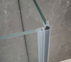 GLOBE CHROME kabina prysznicowa półokrągła 900x800mm, szkło czyste, lewe