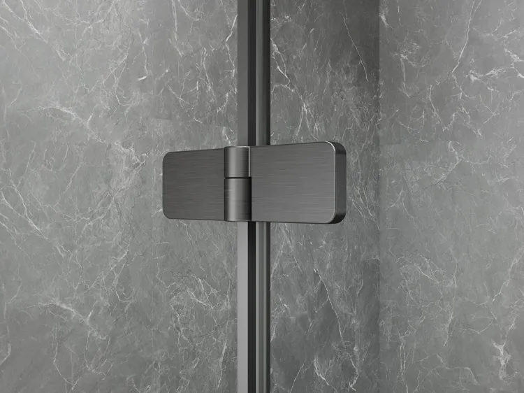 GLOBE GUN METAL kabina prysznicowa półokrągła 1000x800mm, szkło matowe, prawe