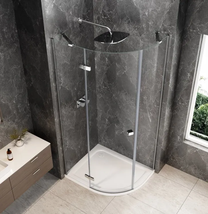 GLOBE CHROME kabina prysznicowa półokrągła 1000x900mm, szkło czyste, lewe