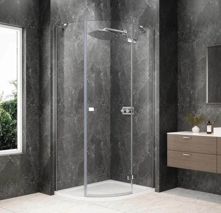 GLOBE CHROME kabina prysznicowa półokrągła 1000x900mm, szkło czyste, prawe