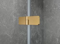 GLOBE GOLD MATT kabina prysznicowa półokrągła 1000x900mm, szkło czyste, lewe