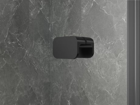 Przejdź do produktu GLOBE BLACK kabina prysznicowa półokrągła 1000x900mm, szkło matowe, lewe