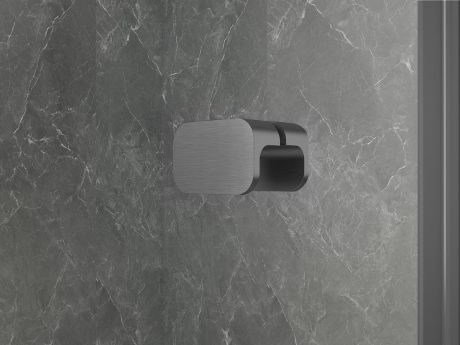 Przejdź do produktu GLOBE GUN METAL kabina prysznicowa półokrągła 1000x900mm, szkło matowe, lewe