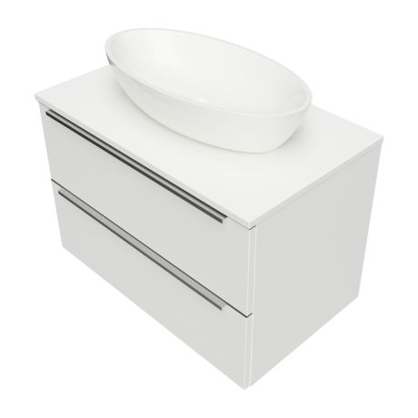 Przejdź do produktu DREAMSET szafka dolna, 76 x 46 cm, z blatem i umywalką nablatową Marble+