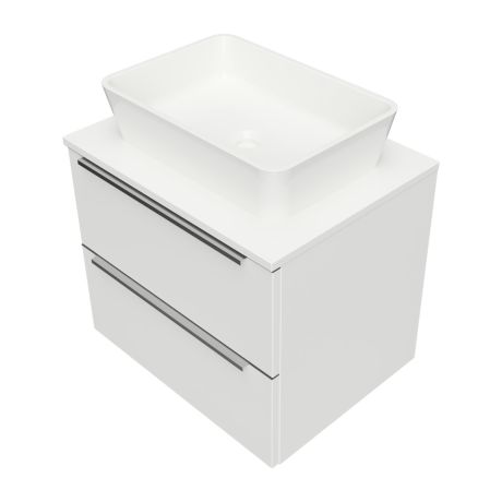 Przejdź do produktu DREAMSET szafka dolna, 60 x 46 cm, z blatem i umywalką nablatową Marble+