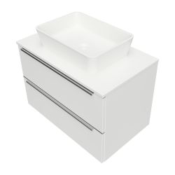 DREAMSET szafka dolna, 76 x 46 cm, z blatem i umywalką nablatową Marble+