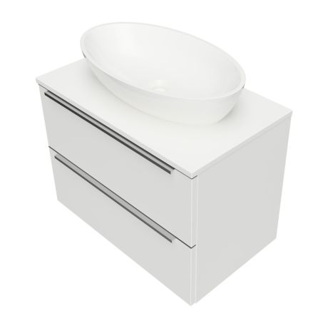 Przejdź do produktu DREAMSET szafka dolna, 70 x 42 cm, z blatem i umywalką nablatową Marble+