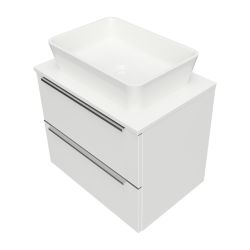 DREAMSET szafka dolna, 60 x 42 cm, z blatem i umywalką nablatową Marble+