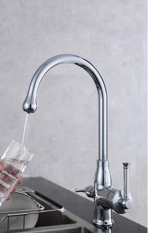 Przejdź do produktu Bateria kuchenna trójdrożna do filtra wody 3w1 w stylu vintage Freak Retro Chrom