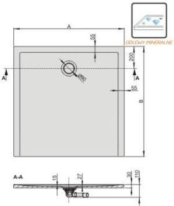 Brodzik prostokątny 70x90 cm Sanplast B-M/SPACE 645-290-0120-01-000 