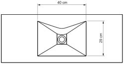 Umywalka Solid Surface na indywidualny wymiar z misą Cross 40x29 cm SOL