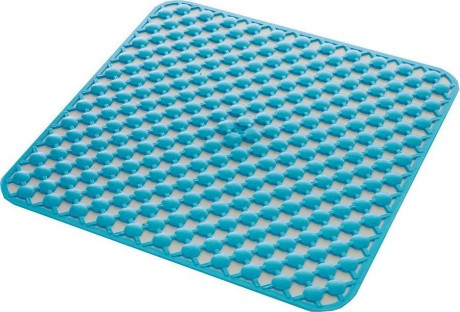 Przejdź do produktu GEO dywanik antypoślizgowy do kabiny prysznicowej 53x53cm, kauczuk, niebieski