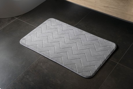 Przejdź do produktu MOUSSE dywanik łazienkowy, 50x80cm, 100% polyester, antypoślizgowa, szary