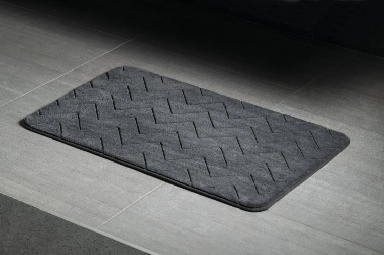 MOUSSE dywanik łazienkowy, 50x80cm, 100% polyester, antypoślizgowa, antracyt