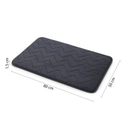 MOUSSE dywanik łazienkowy, 50x80cm, 100% polyester, antypoślizgowa, antracyt