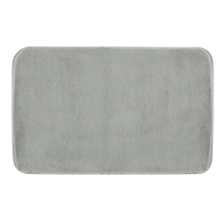 FUZZY dywanik łazienkowy, 50x80cm, 100% polyester, antypoślizgowa, szary