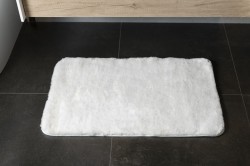 FUZZY dywanik łazienkowy, 50x80cm, 100% polyester, antypoślizgowa, biały