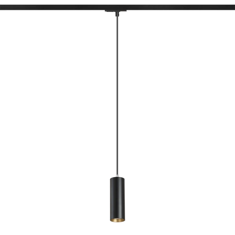 RENDL MAVRO do 1-faz. szyny wisząca czarna/złota 230V LED 12W 38° 3000K