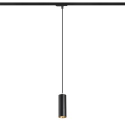 RENDL MAVRO do 1-faz. szyny wisząca czarna/złota 230V LED 12W 38° 3000K