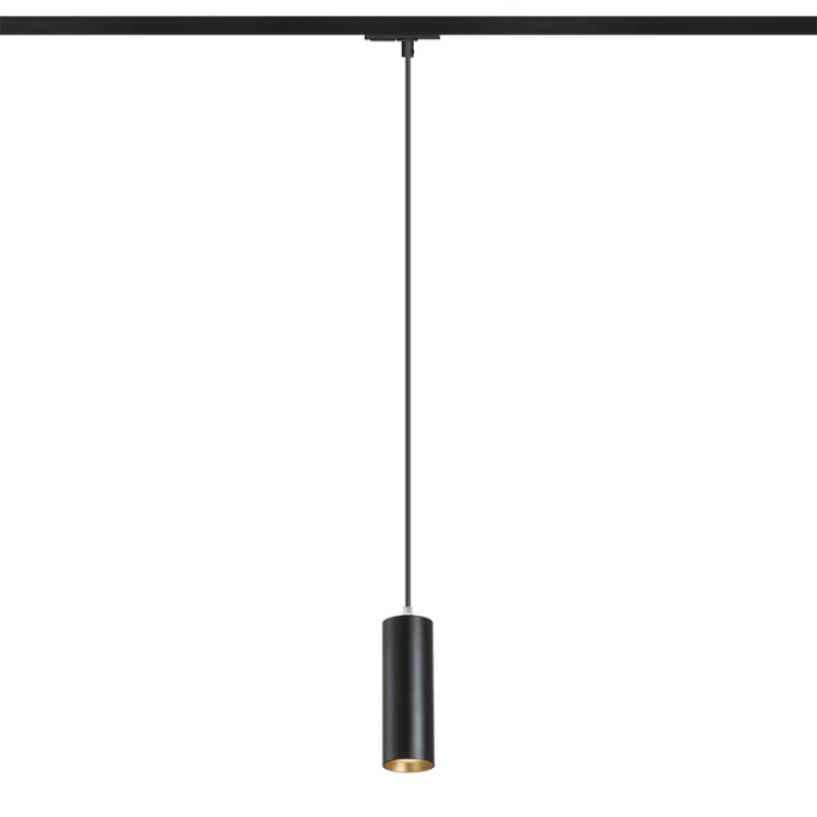 RENDL MAVRO do 1-faz. szyny wisząca czarna/złota 230V LED 12W 38° 3000K