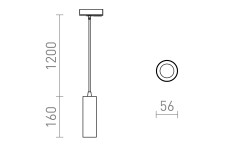 RENDL MAVRO do 1-faz. szyny wisząca złota 230V LED 12W 38° 3000K