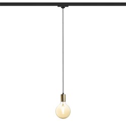 RENDL ARAQ do 3-faz. szyny wisząca mosiądz szczotkowana/czarna 230V LED E27 15W