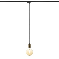 RENDL ARAQ do 1-faz. szyny wisząca mosiądz szczotkowana/czarna 230V LED E27 15W